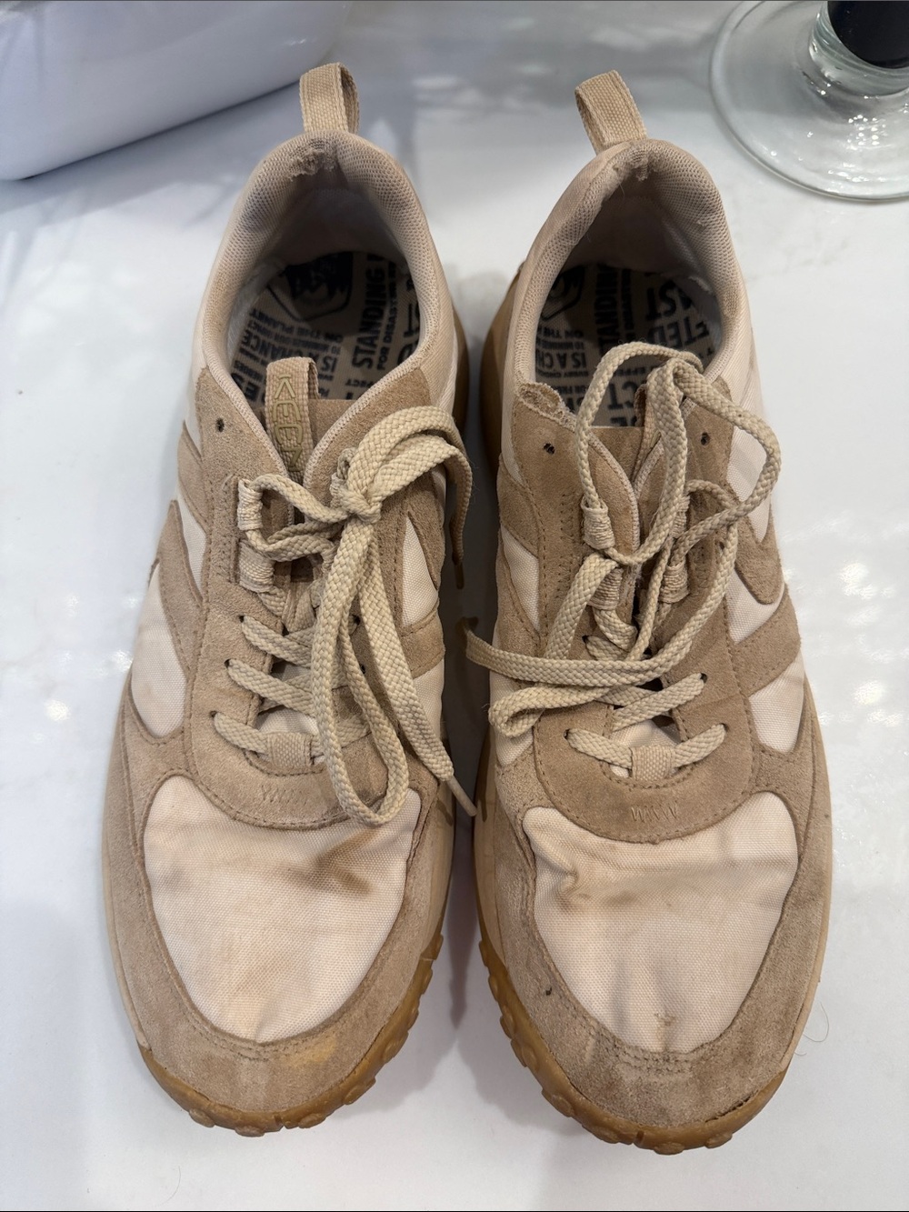 Keen Men's Beige & Tan Suede-Canvas Sneakers